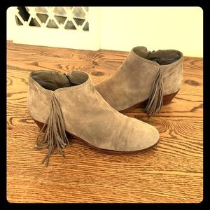 Sam Edelman Suede Fringe Ankle Booties